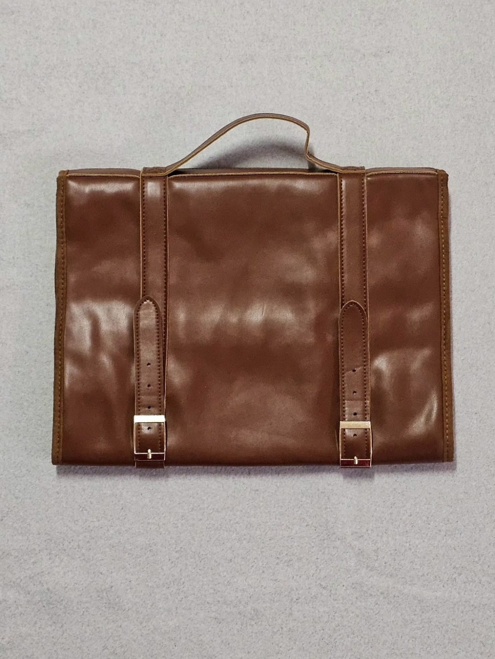Vintage Style Faux Leather Tool Roll Organizer